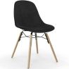 Buy Velvet Dining Chair - Scandinavian Design and Wooden Legs - Lumi Black 61595 in the Europe