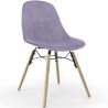 Buy Velvet Dining Chair - Scandinavian Design and Wooden Legs - Lumi Pastel Purple 61595 at MyFaktory