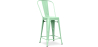 Buy Bistrot Metalix square bar stool with backrest - 60cm Mint 58410 at MyFaktory