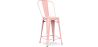 Buy Bistrot Metalix square bar stool with backrest - 60cm Pastel orange 58410 with a guarantee