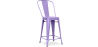 Buy Bistrot Metalix square bar stool with backrest - 60cm Pastel Purple 58410 - in the EU