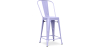 Buy Bistrot Metalix square bar stool with backrest - 60cm Lavander 58410 in the Europe