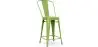 Buy Bistrot Metalix square bar stool with backrest - 60cm Light green 58410 - in the EU
