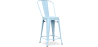Buy Bistrot Metalix square bar stool with backrest - 60cm Light blue 58410 at MyFaktory