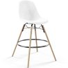 Buy Velvet Bar Stool - Scandinavian Design and Wooden Legs - Lumi White 61596 - in the EU