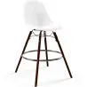 Buy Velvet Bar Stool - Scandinavian Design and Dark Wood Legs - Lumi White 61598 home delivery