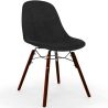 Buy Velvet Dining Chair - Scandinavian Design and Dark Wood Legs - Lumi Black 61600 - prices