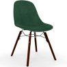 Buy Velvet Dining Chair - Scandinavian Design and Dark Wood Legs - Lumi Dark green 61600 in the Europe