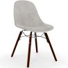 Buy Velvet Dining Chair - Scandinavian Design and Dark Wood Legs - Lumi Light grey 61600 - in the EU