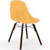 Buy Velvet Dining Chair - Scandinavian Design and Dark Wood Legs - Lumi Orange 61600 home delivery