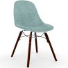 Buy Velvet Dining Chair - Scandinavian Design and Dark Wood Legs - Lumi Pastel blue 61600 in the Europe