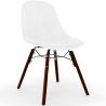 Buy Velvet Dining Chair - Scandinavian Design and Dark Wood Legs - Lumi White 61600 - in the EU