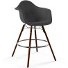 Buy Velvet Bar Stool - Scandinavian Design and Dark Wood Legs - Skandiva  Black 61599 - in the EU