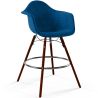 Buy Velvet Bar Stool - Scandinavian Design and Dark Wood Legs - Skandiva  Dark blue 61599 - in the EU