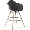 Buy Velvet Bar Stool - Scandinavian Design and Wooden Legs - Skandiva  Black 61597 - in the EU