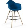 Buy Velvet Bar Stool - Scandinavian Design and Wooden Legs - Skandiva  Dark blue 61597 - in the EU