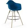 Buy Velvet Bar Stool - Scandinavian Design and Wooden Legs - Skandiva  Dark blue 61597 at MyFaktory