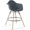 Buy Velvet Bar Stool - Scandinavian Design and Wooden Legs - Skandiva  Dark grey 61597 with a guarantee