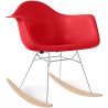 Buy Rocking Chair - Scandinavian Design - Wooden and Metal Legs - Skandiva Red 61605 home delivery