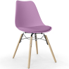 Buy Dining chair with cushion - Scandinavian design and wooden legs - Lumi Pastel Purple 61604 - in the EU