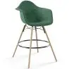 Buy Velvet Bar Stool - Scandinavian Design and Wooden Legs - Skandiva  Dark green 61597 home delivery