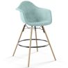 Buy Velvet Bar Stool - Scandinavian Design and Wooden Legs - Skandiva  Pastel blue 61597 with a guarantee