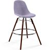 Buy Velvet Bar Stool - Scandinavian Design and Dark Wood Legs - Lumi Pastel Purple 61598 - in the EU