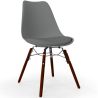 Buy Dining Chair with Cushion - Scandinavian Design and Wooden Dark Legs - Lumi Dark grey 61607 in the Europe