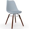 Buy Dining Chair with Cushion - Scandinavian Design and Wooden Dark Legs - Lumi Light grey 61607 - prices