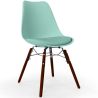 Buy Dining Chair with Cushion - Scandinavian Design and Wooden Dark Legs - Lumi Pastel green 61607 - in the EU