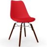Buy Dining Chair with Cushion - Scandinavian Design and Wooden Dark Legs - Lumi Red 61607 home delivery