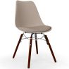 Buy Dining Chair with Cushion - Scandinavian Design and Wooden Dark Legs - Lumi Taupe 61607 in the Europe
