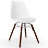 Buy Dining Chair with Cushion - Scandinavian Design and Wooden Dark Legs - Lumi White 61607 - in the EU