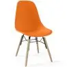 Buy Children's Chair - Scandinavian Design - Wooden Legs - Lumi Orange 61695 home delivery