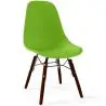 Buy Children Chair - Scandinavian Design - Dark Wooden Legs - Lumi Green 61699 home delivery