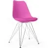 Buy Dining Chair with Cushion - Scandinavian Design and Metal Legs - Lumi Fuchsia 61728 at MyFaktory