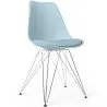 Buy Dining Chair with Cushion - Scandinavian Design and Metal Legs - Lumi Pastel green 61728 in the Europe