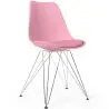 Buy Dining Chair with Cushion - Scandinavian Design and Metal Legs - Lumi Pastel pink 61728 at MyFaktory