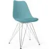 Buy Dining Chair with Cushion - Scandinavian Design and Metal Legs - Lumi Aquamarine 61728 at MyFaktory
