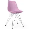 Buy Dining Chair with Cushion - Scandinavian Design and Metal Legs - Lumi Pastel Purple 61728 in the Europe