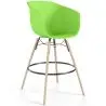 Buy Bar Stool - Scandinavian Style - Natural Wood Legs - Miscel Pastel green 61732 - prices