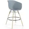 Buy Bar Stool - Scandinavian Style - Natural Wood Legs - Miscel Light grey 61732 - prices