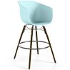 Buy Bar Stool - Scandinavian Style - Dark Wood Legs - Nubre Pastel blue 61733 - prices