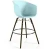 Buy Bar Stool - Scandinavian Style - Dark Wood Legs - Nubre Pastel blue 61733 - in the EU