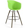 Buy Bar Stool - Scandinavian Style - Dark Wood Legs - Nubre Pastel green 61733 in the Europe