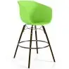Buy Bar Stool - Scandinavian Style - Dark Wood Legs - Nubre Pastel green 61733 at MyFaktory