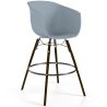 Buy Bar Stool - Scandinavian Style - Dark Wood Legs - Nubre Light grey 61733 with a guarantee
