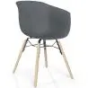 Buy Dining Chair - Scandinavian Style - Natural Wood Legs - Mangri Dark grey 61734 - in the EU