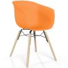 Buy Dining Chair - Scandinavian Style - Natural Wood Legs - Mangri Orange 61734 - prices