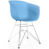 Buy Dining Chair - Scandinavian Style - Chrome Legs - Mangri Blue 61730 - prices